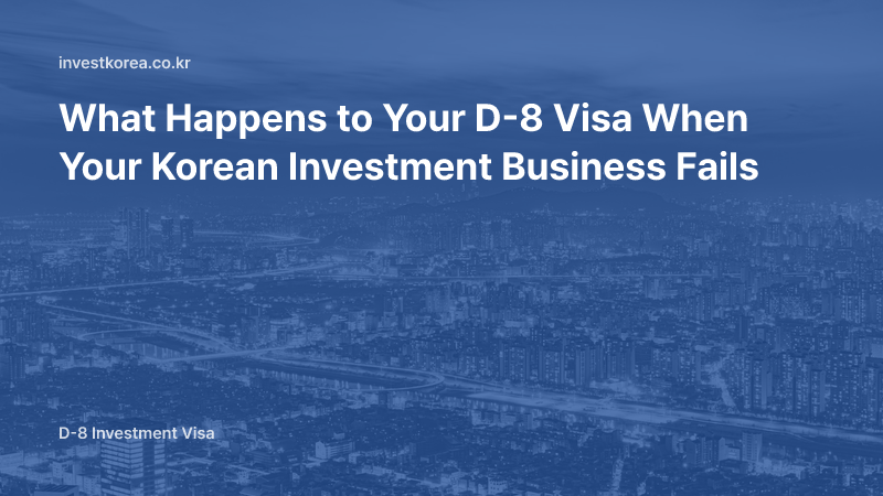 Korea Investment Project Failure: What Happens to Your D-8 Visa?