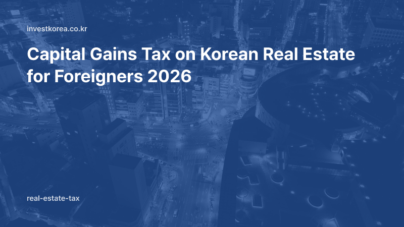 Capital Gains Tax on Korean Real Estate for Foreigners 2026