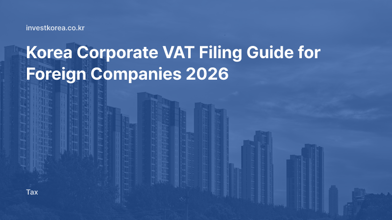Korea Corporate VAT Filing Guide for Foreign Companies 2026