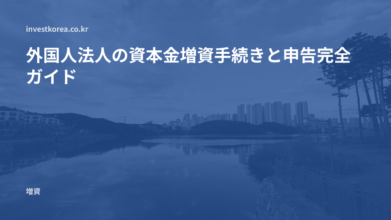 外国人法人の資本金増資手続きと申告完全ガイド