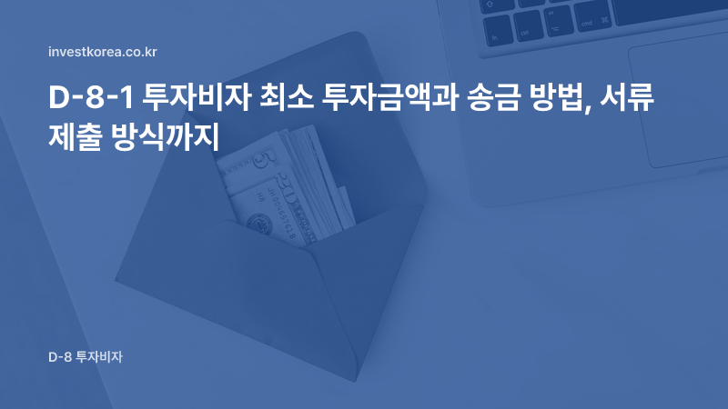 달러 지폐가 든 봉투 사진: D-8-1 투자비자 최소 투자금액과 송금 방법, 서류 제출 방식까지
