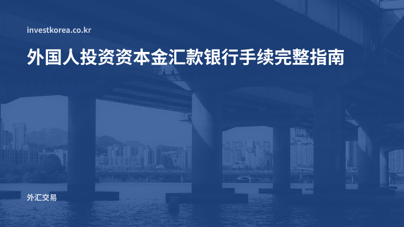 外国人投资资本金汇款银行手续完整指南